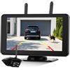 CAMECHO Cavo Fotocamera Posteriore IP69 Impermeabile Visione Notturna Telecamera Grandangolare con Monitor Schermo Da 5 Pollici Per Tutti i Modelli, 12V Ad Alte Prestazioni Con Linee