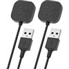 Bicmice compatibile con Fitbit Sense & Versa 3 caricatore sostituzione carica cavo dock per Sense 2, Versa 4 Smartwatch 3.3Ft USB magnetico cavo wireless - 2Pack