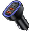 TOONKE 4 Porte Caricatore Auto,78W Total Presa Accendisigari USB C