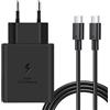 LIANSUM 45W USB C Caricabatterie rapido per Samsung Galaxy S24, S24 Ultra, S24+, S23 Ultra 5g, S23+, S23 Ultra, S22, S20 Ultra, S21 Tab S8, Note20 Note10+ A53 con 2M Cavo Super Fast Charging Adattatore
