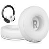 SOULWIT Cuscinetti di ricambio per Anker Soundcore H30i cuffie On-Ear wireless, cuscinetti per le orecchie con schiuma antirumore-Pelle Proteica Bianco