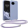 kwmobile Custodia Compatibile con Google Pixel 10a Cover - Back Case in Silicone TPU - Protezione Smartphone con Cordino - lavanda