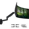 PUTORSEN Premio 17-49 LED LCD Supporto Monitor Muro, Braccio Monitor Muro Singolo con Molla a Gas Ergonomico Regolabile in Altezza, Rotazione e Inclinabile, Max VESA 75/100/200 mm, Fino a 2-20kg