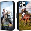 FortiCase Custodia Personalizzata per iPhone 12 Pro Max,Flip Cover in PU Pelle Premium,Supporto Slot Scheda Case,con la Tua Foto,Immagine o Testo Personalizzata Cover - Black-LA4