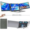 KEFEYA Monitor Portatile 14" Triplo Schermo Pc Portatile FHD 1080p con copertura sRGB al 100%, Estensore per Pc Portatile per Laptop da 13-17,3, Plug & Play per Windows/Mac/Android/Switch/PS5