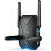 WONLINK Ripetitore WiFi 6 AX1500Mbps Dual Band, Amplificatore Segnale WiFi con 4 Antenne, Porta LAN/WAN, WPS, MU-MIMO, WPA3, Modalità Ripetitore/Router/AP, Indicatore di Segnale, per Casa e Ufficio