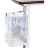 LZEXIN Supporto PC Sotto Scrivania,Capacità di Carico di 35 KG,Bianco