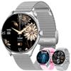 MYSHUN Smartwatch Uomo and Smartwatch Donna Chiamata Bluetooth e Risposta Vivavoce, 100+ Modalità Sport Notifiche Messaggi Orologio Fitness Tracker per Android iOS (Argento)