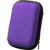 VQEOEOT Custodia per Hard Disk Esterno 2.5'', Protettiva Borsa Antiurto Rigida Cover Case per SDD HDD, Memoria Esterna Portatile Disco Protettiva, Viola