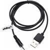vhbw cavo di ricarica USB compatibile con JBL Synchros E50BT, E50, E40BT, E40, J56, J56BT cuffie - cavo USB a jack da 2,5 mm, nero, 100 cm