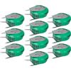 vhbw 10x NiMH Batteria a bottone di ricambio 3 pin tipo V80H 80mAh 1,2V adatta a batterie per modellismo, luci solari ecc.