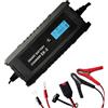 Electron Caricabatterie SX-2, LiFePO4 12.8V 10 a 80Ah 4 celle, piombo 12V 24V 4 a 240Ah, batterie WET auto moto camion, GEL, AGM, VRLA, funzione diagnosi, ripristino, carica e mantenimento, gestibile via APP