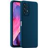 HULLIN Custodia per Telefono in Silicone Colorato, Adatta per Samsung Galaxy A32 5G (6.5) - Blu zaffiro