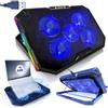 AABCOOLING Elektra - Supporto Portatile con 5 Ventole, Regolazione Dell'inclinazione e Retroilluminazione a LED Blu | Rialzo PC | Supporto Laptop | Notebook Cooler | Ventola Portatile