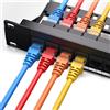 CMYKZONE Cat6 Pannello Patch, Pro Rj45 Porta Cavo Di Rete Spina Diritta Cornice Di Gestione Dei Cavi, Alta Velocità, Trasmissione Stabile, Durevole, Per Ufficio, Uso Industriale Ecc (24 Port 1U Rack)