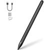 SSS·GRGB Penna stilo per Microsoft Surface Pro 12/11/10/9/8/7/6/5/4/X Surface Go/Laptop/Book/Studio/Duo/HP/ASUS Series, 4096 sensibilità alla pressione, funzione Palm Reject, gomma e scorciatoie con tasto