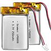 OCTelect Batteria agli ioni di litio ricaricabile agli ioni di litio 502030, 250 mAh, 250 mAh, batteria agli ioni di litio ricaricabile con connettore JST