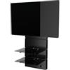 Meliconi GHOST Design 3500 Rotation Nero Matt Supporto da Muro per TV da 32 a 70, vesa 200, 300, 400 mm