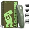 MANSPOT Rasoio Elettrico Corpo Uomo, Depilatore con Lama in Ceramica | Ipoallergenico, IPX7 Impermeabile Wet & Dry, 4 Pettini Guida per Parti Intime, Zone Sensibili, Barba, Braccia, Gambe, Ascelle
