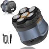 Anluomania 6D Rasoio Testa Calva, Rasoio Elettrico, Tagliacapelli Uomo Ricaricabile, Rasoio Capelli Uomo, Rasoio Testa Magnetiche, Wet & Dry, IPX6 Impermeabile, con Display LED