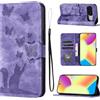 LSPCASA Custodia con Google Pixel 10/Pixel 9 6.3 pollice Premium Pelle PU Flip Protettiva Cover Con Slot Per Schede e Funzione Supporto Custodia Cover Portafoglio con Google Pixel 10/Pixel 9 Viola