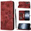 LSPCASA Custodia con OnePlus Nord 5 6,83 pollice Premium Pelle PU Flip Protettiva Cover Con Slot Per Schede e Funzione Supporto Custodia Cover Portafoglio con OnePlus Nord 5 Rosso