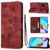 LSPCASA Custodia con Xiaomi Redmi Note 11/Note 11S 4G 6.43 pollice Pelle PU Flip Protettiva Cover Con Slot Schede e Funzione Supporto Custodia Cover Portafoglio con Redmi Note 11/Note 11S Rosso