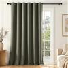 Deconovo Tenda Oscurante per Interni con Occhielli, 1 Pannello 200x210 cm, Tenda Termica Isolante per Camera da Letto e Soggiorno, Drappeggio Morbido ed Elegante, Grigio Oliva