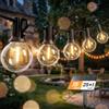 Yuucio Catena Di Luci A Energia Solare Per Esterni, 15 M, Per Esterni, 25+1 Lampadine In Plastica, Impermeabile, IP45, Giardino, Terrazza, Alberi, Feste, 2700 K, Bianco Caldo Nozze