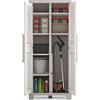 Dmora Armadio Portascope Gulliver, 8 Ripiani Pieghevoli, da Esterno, Ideale per Balcone e Giardino, Sabbia/Beige, 80x44x182 H Cm