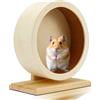LEKEFETO Ruota silenziosa per criceti, diametro 15 cm, ruota per criceti con strisce di sughero, ruota in legno per criceti, gerbilli, topi, cincillà e altri piccoli animali