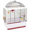 Ferplast Gabbia Voliera per Uccelli PALLADIO 3 Gabbia per Uccelli, Canarini, Bengalini, Cocorite, Inseparabili, in Metallo, Accessori inclusi Posatoi Mangiatoie Girevoli, 50 x 30 x h 64 cm.