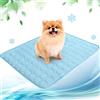 NIBESSER Tappetino Refrigerante per Cani Taglia Media Tappetino Rinfrescante per Gatti Impermeabile Antiscivolo Tappeto Refrigerante Cane per Cuccia Casa Viaggio Auto，M-60x50cm，Azzurro
