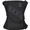 LLELEMAMO Marsupio Coscia Tattico 3-in-1 Oxford per Moto e Trekking, Borsa Gamba Uomo Impermeabile, Borsello Outdoor Nero (D)