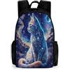 QPIRINMEX Gatto Zaini Ragazzi Ragazze Secondary School Bookbags Cute Animales Zaino Per Junior Zaino Elementare 17pollici