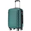 Boleedy Valigia Cabina 55x20x35 cm in ABS Rigido Leggero, Trolley con 4 Roulettes 360°, Bagaglio a Mano Ideale per Viaggio e Business & Leisure