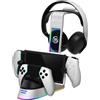 BeisDirect Stazione di ricarica per PlayStation Portal/PS5 Controller, Dock Station di ricarica per PS Portal Console di gioco Caricabatterie Supporto di stoccaggio per cuffie