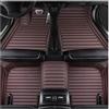 Tfkkaw Tappetini Auto Per Chery Per Tiggo 7 Plus Per Omoda Per C5 Per Jaecoo Per J7 Tappetini Per Auto 5D In Pelle Con Strisce Personalizzate Tappetini Macchina(Coffee 5 Seat)