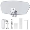 Anbte Parabrezza Moto Deflettore con Clip Regolabile Cupolino Spoiler Estensione Parabrezza Prolunga del Vento per Monopattino Universale per Tutto Moto/Bici da Corsa con Clip