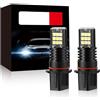 Riloer Lampadine LED per auto, 2PCS P13W 1200LM 6000K Lampadine fendinebbia/Luci di marcia diurna per veicoli auto, luce bianca