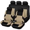 YUEDAM Auto Set Completo di Coprisedili per Dacia Duster 3 2024 2025, Traspirante 5 Posti Auto Copri Sedili Antiscivolo Confortevole Protezione Accessori,D/Beige