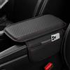 VBGURR Bracciolo per auto con imbottitura, con 2 organizer per sedile auto, bracciolo in pelle universale per auto, accessori per interni auto per bracciolo auto (Nero/Rosso)
