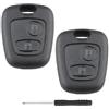 Alppihym Confezione da 2 Chiavi Auto Compatibile Peugeot 107 206 207 406 407 306 307 806 e Compatibile Citroen C1 C2 C3 C4 C5 C6 - Portachiavi senza Elettronica (Senza embrioni)