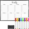 Astralong Lavagna Magnetica della Cancellabile, Planner Settimanale con 8 Pennarelli e Cancellino, To Do List 42×30cm, Lavagna Bianca Perfetta per Pianificare Pasti e Segnarsi La Lista della Spesa