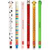 LEGAMI - Set di 6 penne gel cancellabili con inchiostro cancellabile termosensibile, gamma di colori dell'inchiostro e design del fusto, punta da 0,7 mm, mucca, lama, maiale, coccinella, giraffa