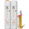 GK Hair Olio all'Argan per Capelli 0.34 Fl Oz + GK Hair Moisturizing Shampoo & Balsamo 300 ml - Kit Idratante Anti-Crespo per Capelli Secchi, Normali e Colorati
