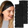 Kitsch Fasce larghe in pizzo da donna antiscivolo, eleganti fasce per capelli da donna con vestibilità elastica e comoda, ideali per tutti i tipi di capelli, stile casual o per tutti i tipi di capelli