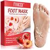Tpubmity 2 Paia Maschera Piedi Esfoliante, Maschera Peeling Piedi, Foot Peel Mask, Calzini Pedicure Peel Off, Rimozione Della Pelle Morta e Calli, Cura e Scrub Piedis, Effetto Idratante(Fragola Pesca)