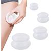PHYNDR Set Coppette in Silicone per Cupping 4 Pezzi da S a XL, Kit per Massaggio Corpo a Casa, Coppette Morbide per Schiena, Gambe, Spalle e Routine Benessere Quotidiana