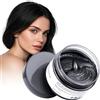 OCHILIMA Cera colorata temporanea per capelli, colore nero, 120 g, facilmente lavabile, per donne e uomini, adatta per feste, cosplay e Halloween